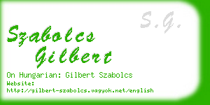 szabolcs gilbert business card